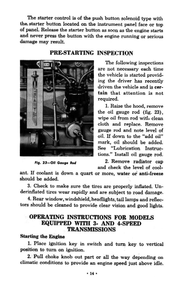 1954 Chevrolet Trucks Operators Manual Page 38